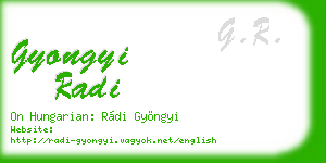 gyongyi radi business card